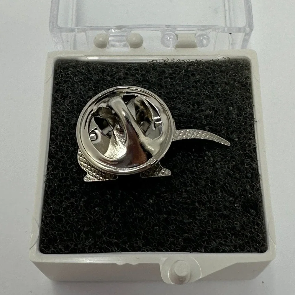 Avengers Logo Lapel Pin Silver Tone Black Enamel Marvel Comics Superhero Jewelry